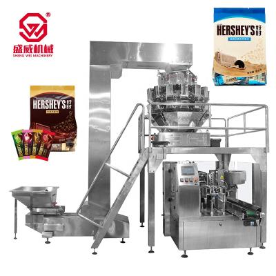 China High Effiency Easy Operation Food Candy Lollipop Pouch Zip Lock Standup Food Packaging Machine for sale