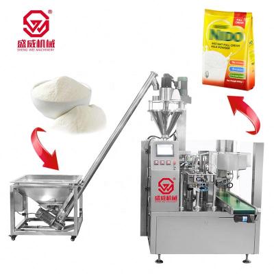 China Automatic Food Rack Up Tea Milk Powder Spice Zipper Pouch High Speed ​​Packing Machine for sale