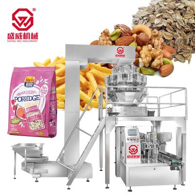 China Automatic Food Cooking Oil Packaging Filling Weighing Juice Food Beverage Detergent Pouch Packing Sealing Machine for sale