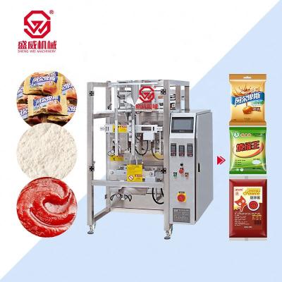 China Automatic Food Powder Rice Pouch Packing Cake Puffed Food Juice Pouch Nitrogen Filling Packing Machine for sale