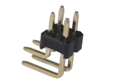 China Conector duplo do encabeçamento do Pin da fileira do ângulo direito resistência de isolação de 2.54mm x de 2.5mm à venda