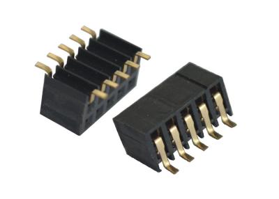 China Surface Mount Pin Header Black 2.0mm Pitch Single Row 5 Pin Female Header for sale