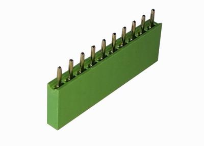 China Straight Double Row Header Connector Green 2.54 Mm Female Header 10 Pin for sale