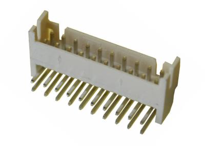 China Beige 20 Pin Wire To Board Header 2.0mm Pitch Right Angle DIP Type Brass for sale