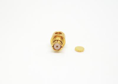 China Female Right Angle RF Connector , SMP RF Coaxial Connector Gold Plated for sale