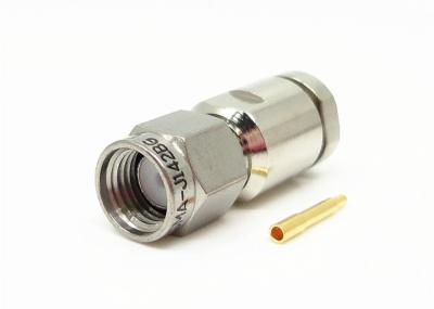 China Nickel Plated SMA Plug Connector , RF Coaxial Connector 335VRMS Rated Voltage for sale