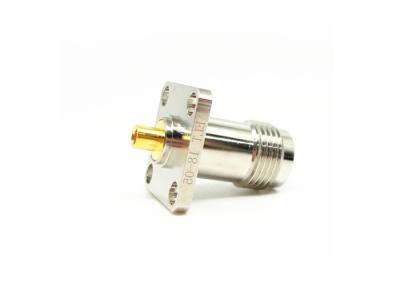 China Four Hole Flange Mount TNC RF Connector Female 50Ohm 11GHz For Microwave for sale