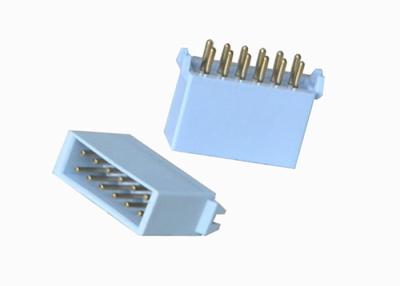 China Blue DIP 12 Pin Header Connector Straight Box 180 Degree Type 2.54mm Pitch for sale