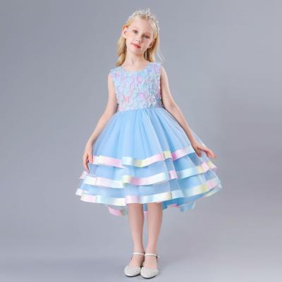 China New Design Kids Ball Gown Princess Flower Girl Dress Little Girls' Dress Sleeveless 2116 for sale