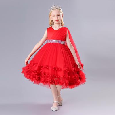 China Princess Dress Banquet Birthday Wedding Party Tail Sleeveless Performance Wear Bridesmaid Dress Pari Dress For Baby 2118 for sale