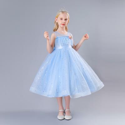 China Sleeveless Children Puffed Princess Dress British Style Ladies Long Skirt High End High Quality Children's Dress 2131 for sale