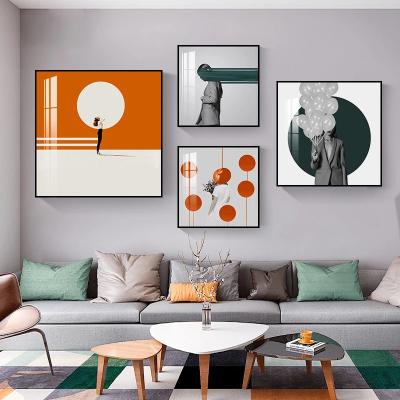 China Fashion CREATIVE Figures Colorful Wall Art Canvas HD Prints Posters Subtract Orange Tree Pictures For Living Room Morden Home Decor for sale