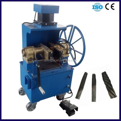 China Tapered End Steel Wire Rope Cutting Welding Machine With Smoke Exhaust for sale