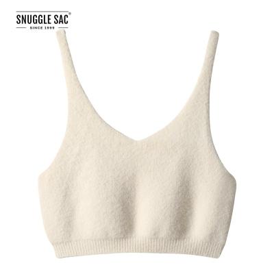 China Anti-wrinkle hug bag newcomer air feel sleeveless casual ladies knitted vest cable knit sweater for sale