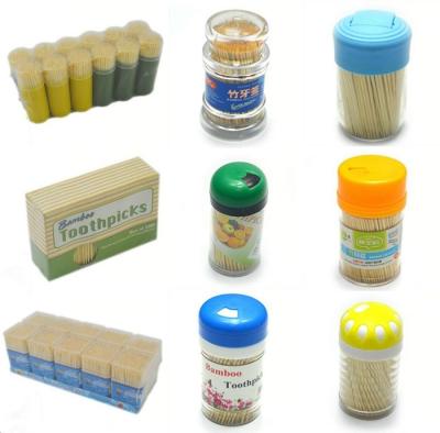 China Disposable Plastic Tooth Pick Jar Disposable Bamboo Toothpicks for sale