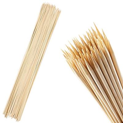 China Wholesale Easily Cleaned Round Bamboo BBQ Spits Disposable BBQ Sticks for sale