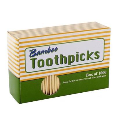 China Ancheng Factory Price 2.0*65mm Disposable Toothpick 1000pcs Box Natural Bamboo for sale