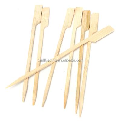 China Heat Resistance Reusable Bamboo Skewers 15cm Paddle Bamboo Sticks For Decoration for sale