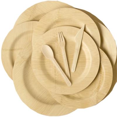 China Disposable Special Bamboo Product Dinner Dishes Bamboo Disposable Tableware for sale