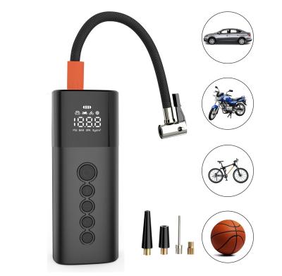 China Compressor (Inflate Ball Mini Digital Wireless Portable Tire Inflator Car Compressor Rechargeable Electric Tire Inflators for sale