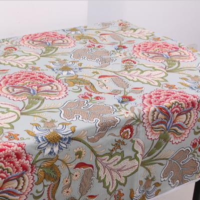 China New Design Rose T/C Tear-resistant Fabric Heavy Linen Cloth Woman Pinch Upholstery Cloth For Table Cover for sale