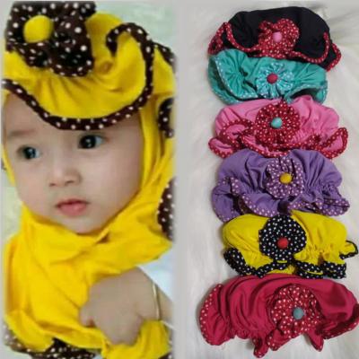 China Polyester Instant Kids Hijab Muslim Plain Hijab Baby Girls Kids Scarf Hijab 0-3 Years Old for sale