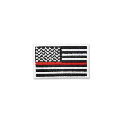 China Other USA Country Flag Stock In Embroidered Patches With Hook And Loop Backing For Hat Iron On Custom Embroidery Patches for sale