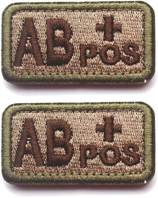 China Other Airsoft Type A A+ AB AB+ B+ AB+ B+ o O+ Patch Hook Blood Tactical Patch Embroidered Badge Custom Iron On Military Patch for sale