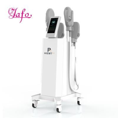 China Non Invasive Weight Loss Hiemt Muscle Enhancing Fat Burning Hiemt 4 Handles Work Same Time EMS Technology for sale