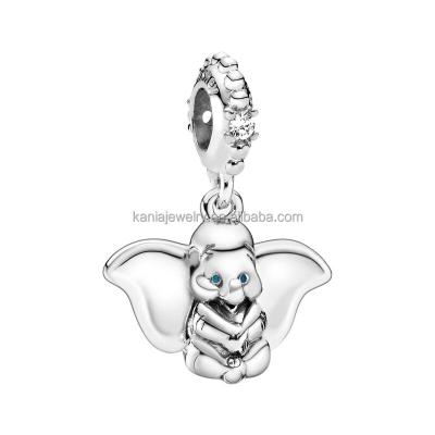 China New Trendy 925 Silver Elephant Love Woman DIY Gift Suitable For Pandoraer Original Bracelet Collection Charm Pendant Bracelet for sale