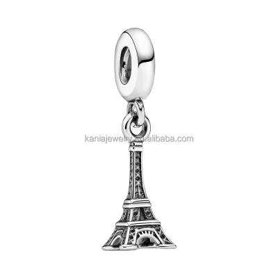 China Fashionable New 925 Silver Eiffel Tower Hot Air Balloon DIY Suitable For Pandoraer Original Bracelets Series Charm Pendant Bracelet for sale