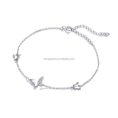 China Fashion Classic FactoryFast Shipping in WholesaleGood Quality Running Women 925 Silver Chain Butterfly Pandoraer Charm Bracelets Jewelry for sale