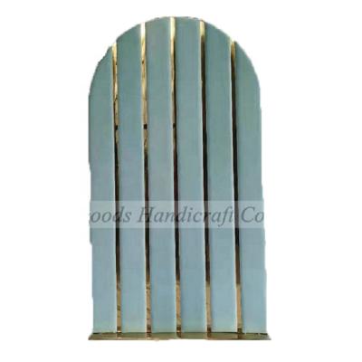 China BXG210325-5 Home Decoration Velvet And Stainless Door Shape Arch Backdrop For Wedding Stage Decorations for sale