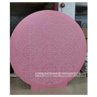 China Round Pattern Rose Flower PVC Home Decoration LK20190826-1 Backdrop For Wedding Decorations for sale