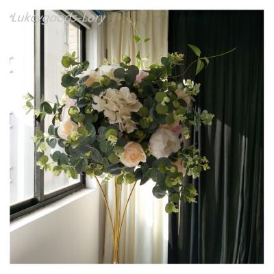 China Wedding table centerpiece LFB1266-1 artificial rose flower ball for wedding table flower decoration for sale