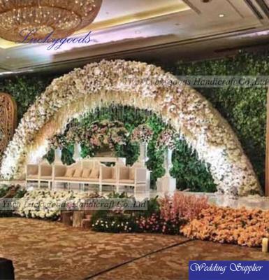 China Wedding Arch Flower Design LFB704 Event Flower Backdrop Decoration Muslim Wedding Arch Flower Design for sale