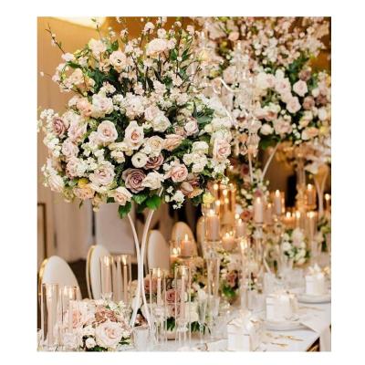 China Wedding table centerpiece LFB1499 artificial peony flower ball for wedding table flower decoration for sale