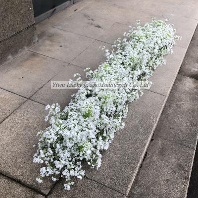 China Factory Wholesale LFB1050 2m Length Green Vertical Artificial Flower Strip Garland For Wedding Party Stage Decoration for sale