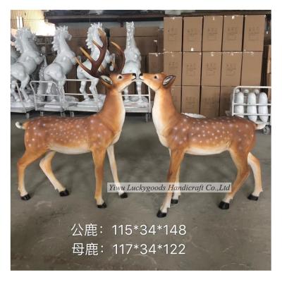 China Artificial deer decoration animal set LK20190809-10 for kids birthday party 115*34*148CM for sale