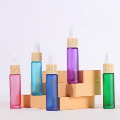 China Cosmetic Colored Glass Dropper For Essential Oil Cosmetic Bottle 5 10 15 20 30 50ml for sale