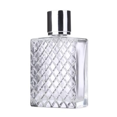 China Wholesale 100ML Cosmetic Luxury Empty Perfume Glass Bottle Design With Crimp Neck Custom Logo for sale