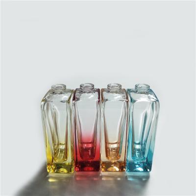 China Manufacturer 50ml Empty Luxury Chinese Cosmetic Glass Perfume Colorful Bottle for sale