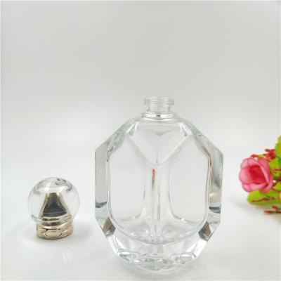 China Triangle 50ml glass perfume bottle glass cosmetic popular luxury empty customized bottle for perfume for sale