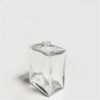 China 100ml Personal Care Sale Large Rectangle Transparent Glass Empty Perfume Bottle for sale