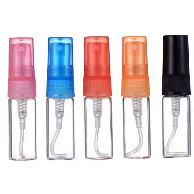 China Hot Sale Travel 2ml 3ml 5ml 10ml Cosmetic Empty Glass Tube Spray Bottle For Perfume Refillable Reusable Cosmetic Pouch Packaging for sale