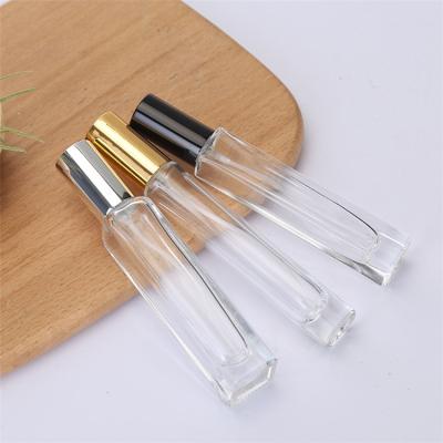 China Cosmetic Free Sample 10 15ml Mist Empty Spray Glass Clear Square Perfume Bottle Packaging 10ml 15ml for sale