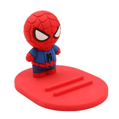 China Car Waterproof Cute Lazy Desktop Stand Cartoon Mobile Phone Spiderman Adjustable Multi-Function Mobile Phone Holder for sale