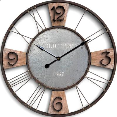 China Custom Antique Metal Round Frame Style 3d Home Decor Wall Clock for sale