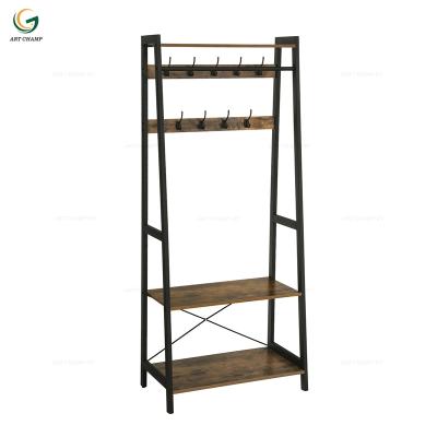 China Storage Home Furniture Panels Metal Shelves Storage Shelves and Modern Wood Units and Hook for sale