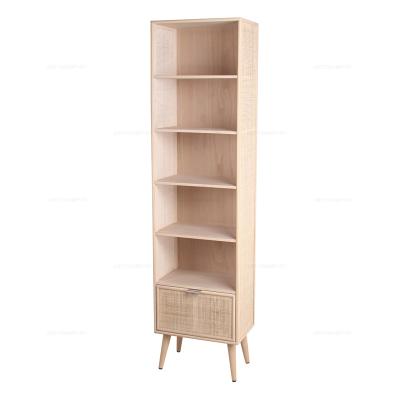 China Full Assmbled Natural Wood Living Room Furniture Modern Rattan Shelf for sale